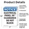 Signmission Electrical Panel 36 Clearance, 7 in W x Rectangle, Plastic OS-2PACK-NS-P-710-V-11665 - alternate 2